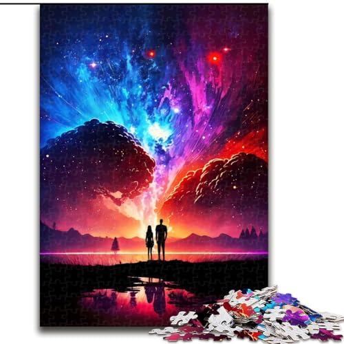 1000-teiliges Puzzle für Erwachsene, Paar-Galaxie-Landschaftspuzzle für Erwachsene, Größe 50x75cm, für die Heimdekoration, ideales Weihnachts- und Neujahrsgeschenk für Teenager von ZKYUBEK