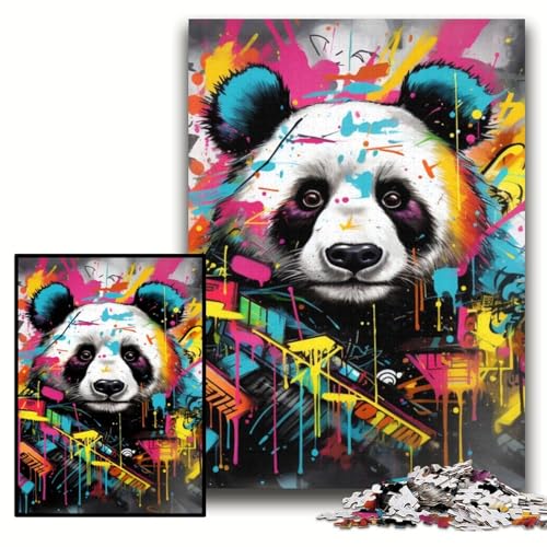 1000-teiliges Puzzle für Erwachsene, Panda-Holzpuzzle, 50x75cm, Denksportaufgabe und Heimdekoration 1000-teiliges Puzzle für Erwachsene, Panda-Holzpuzzle, 50x75cm, Denksportaufgabe und Heimdekoration von ZKYUBEK