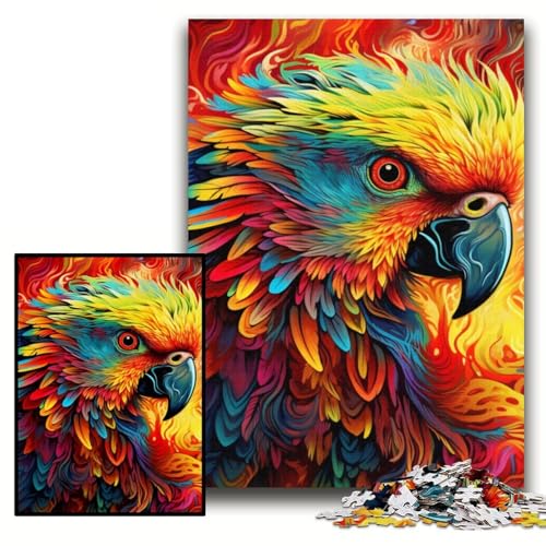 1000-teiliges Puzzle für Erwachsene, Papagei, Puzzles für Erwachsene, 26x38cm, pädagogisches Denkspiel, künstlerische Heim- und Bürodekoration, ab 14 Jahren von ZKYUBEK