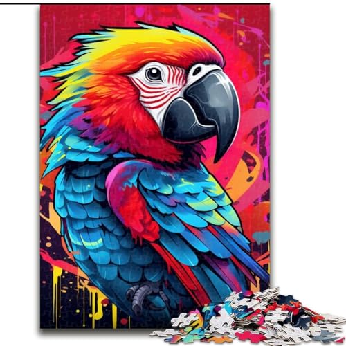 1000-teiliges Puzzle für Erwachsene, Papagei, Unmögliches Puzzle für Erwachsene, Größe 50x75cm, Herausforderndes Denkspiel für Teenager, Familienspaß, interaktives Spiel von ZKYUBEK