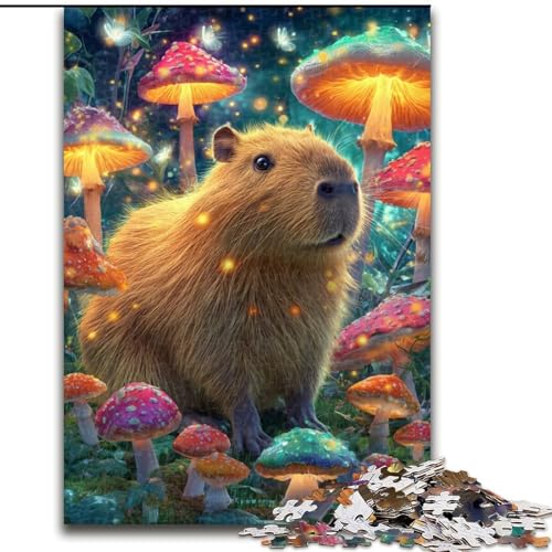 1000-teiliges Puzzle für Erwachsene, Pilz, Wasserschwein, Holzpuzzle, 50x75cm, interaktives Familienspiel, Denksportaufgabe, Lernspielzeug 1000-teiliges Puzzle für Erwachsene, Pilz, Wasserschwein, Holzpuzzle, 50x75cm, interaktives Familienspiel, Denksportaufgabe, Lernspielzeug von ZKYUBEK