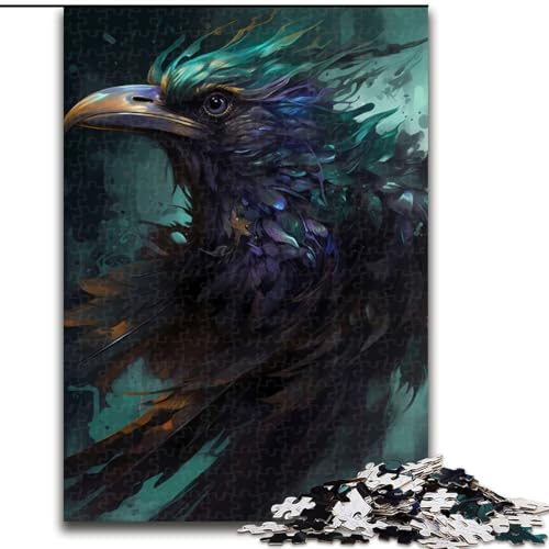 1000-teiliges Puzzle für Erwachsene, Rabe, mythisches Holzpuzzle, Größe 50x75cm, anspruchsvolles DIY-Denkspiel, perfektes Familienspiel oder dekoratives Geschenk 1000-teiliges Puzzle für Erwachsene, Rabe, mythisches Holzpuzzle, Größe 50x75cm, anspruchsvolles DIY-Denkspiel, perfektes Familienspiel oder dekoratives Geschenk von ZKYUBEK