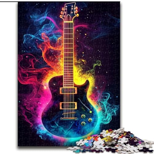 1000-teiliges Puzzle für Erwachsene, Regenbogen-Gitarren-Puzzle, 50x75cm, ideal für Teenager und Sammler, Reisegeschenk, Familienaktivität 1000-teiliges Puzzle für Erwachsene, Regenbogen-Gitarren-Puzzle, 50x75cm, ideal für Teenager und Sammler, Reisegeschenk, Familienaktivität von ZKYUBEK