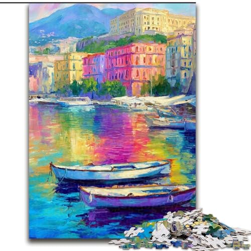 1000-teiliges Puzzle für Erwachsene, Regenbogenboot, 26x38cm, Eltern, Partner, Freunde – ab 14 Jahren von ZKYUBEK