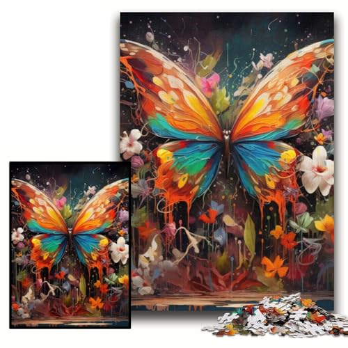1000-teiliges Puzzle für Erwachsene, Schmetterlings-Puzzles für Erwachsene, 26x38cm, pädagogisches Denkspiel, künstlerische Heim- und Bürodekoration, ab 14 Jahren 1000-teiliges Puzzle für Erwachsene, Schmetterlings-Puzzles für Erwachsene, 26x38cm, pädagogisches Denkspiel, künstlerische Heim- und Bürodekoration, ab 14 Jahren von ZKYUBEK