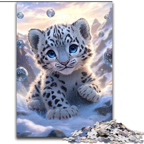 1000-teiliges Puzzle für Erwachsene, Schneeleopardenbaby, Holzpuzzle für Erwachsene für Geburtstage, Feiertage und besondere Anlässe, 26x38cm 1000-teiliges Puzzle für Erwachsene, Schneeleopardenbaby, Holzpuzzle für Erwachsene für Geburtstage, Feiertage und besondere Anlässe, 26x38cm von ZKYUBEK