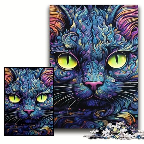 1000-teiliges Puzzle für Erwachsene, Schwarze Katze, Holzpuzzle, 50x75cm, Denkspiel für Teenager und Familieninteraktion 1000-teiliges Puzzle für Erwachsene, Schwarze Katze, Holzpuzzle, 50x75cm, Denkspiel für Teenager und Familieninteraktion von ZKYUBEK