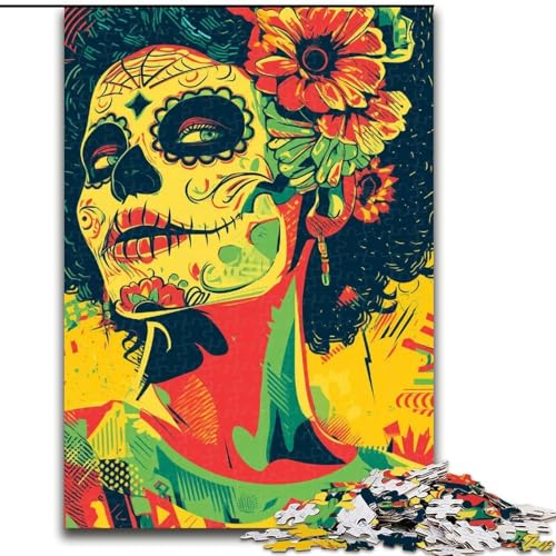 1000-teiliges Puzzle für Erwachsene, Skelett-Mädchen, Puzzle für Erwachsene, 50x75cm, Geburtstagsgeschenkidee, anspruchsvolles Denkspiel von ZKYUBEK