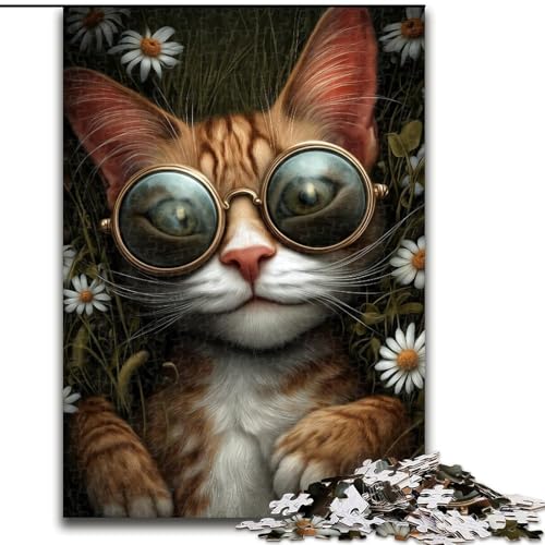 1000-teiliges Puzzle für Erwachsene, Steampunk-Katzen-Puzzle für Erwachsene, 26x38cm, Geburtstagsgeschenkidee, anspruchsvolles Denkspiel von ZKYUBEK