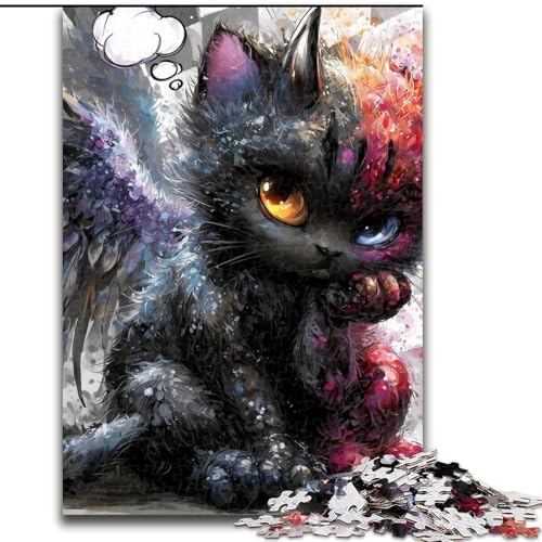 1000-teiliges Puzzle für Erwachsene, Teufelskätzchen, 26x38cm, Eltern, Partner, Freunde – ab 14 Jahren von ZKYUBEK