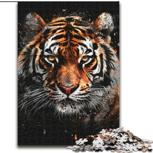 1000-teiliges Puzzle für Erwachsene, Tiger-Puzzle für Erwachsene, Größe 50x75cm, perfekt für Teenager, Familienzusammenhalt, Denksportaufgabe und DIY-Geschenk zur Heimdekoration von ZKYUBEK
