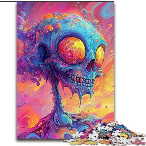 1000-teiliges Puzzle für Erwachsene, Totenkopf-Kunst, Karton, 26x38cm, interaktives Familienspiel, Denksportaufgabe, Lernspielzeug 1000-teiliges Puzzle für Erwachsene, Totenkopf-Kunst, Karton, 26x38cm, interaktives Familienspiel, Denksportaufgabe, Lernspielzeug von ZKYUBEK