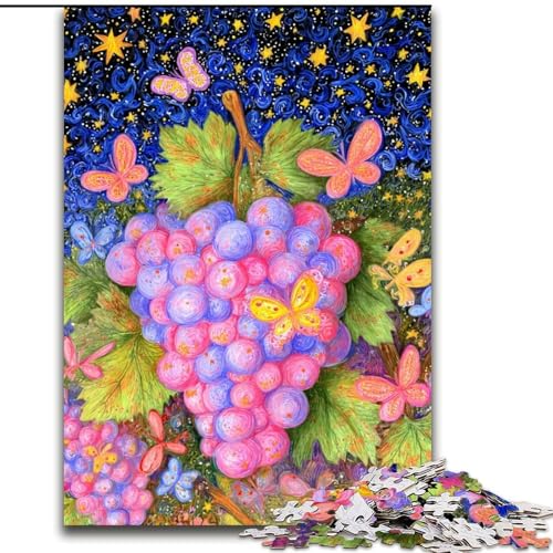 1000-teiliges Puzzle für Erwachsene, Trauben-Holzpuzzle, 50x75cm, anspruchsvolles DIY-Denkspiel, perfektes Familienspiel oder dekoratives Geschenk 1000-teiliges Puzzle für Erwachsene, Trauben-Holzpuzzle, 50x75cm, anspruchsvolles DIY-Denkspiel, perfektes Familienspiel oder dekoratives Geschenk von ZKYUBEK