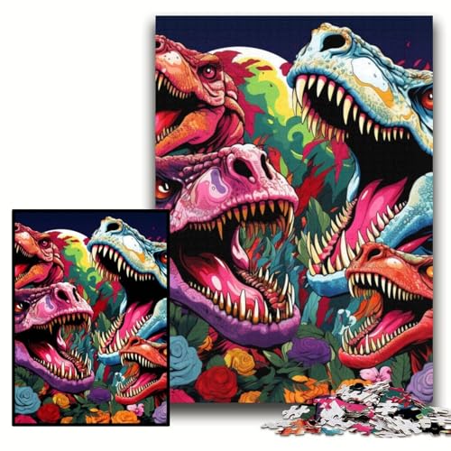 1000-teiliges Puzzle für Erwachsene, Tyrannosaurus-Holzpuzzle, 50x75cm, Denkspiel für Teenager und Familieninteraktion 1000-teiliges Puzzle für Erwachsene, Tyrannosaurus-Holzpuzzle, 50x75cm, Denkspiel für Teenager und Familieninteraktion von ZKYUBEK