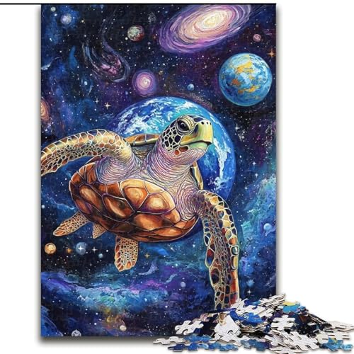 1000-teiliges Puzzle für Erwachsene, Weltraumschildkröte, Papppuzzle, 26x38cm, interaktives Familienspiel, Denksportaufgabe, Lernspielzeug 1000-teiliges Puzzle für Erwachsene, Weltraumschildkröte, Papppuzzle, 26x38cm, interaktives Familienspiel, Denksportaufgabe, Lernspielzeug von ZKYUBEK