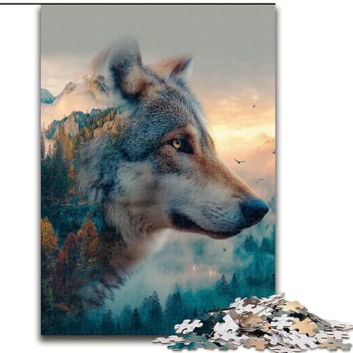 1000-teiliges Puzzle für Erwachsene, Wolf-Puzzle, 26x38cm, Eltern, Partner, Freunde – ab 14 Jahren 1000-teiliges Puzzle für Erwachsene, Wolf-Puzzle, 26x38cm, Eltern, Partner, Freunde – ab 14 Jahren von ZKYUBEK