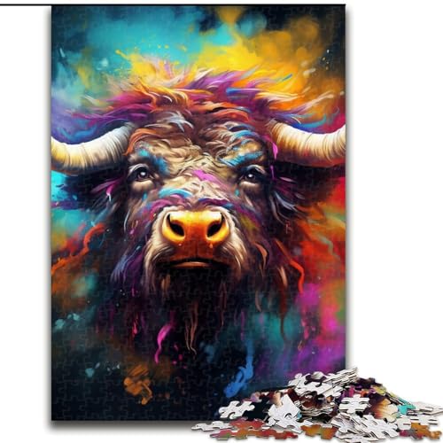 1000-teiliges Puzzle für Erwachsene, Yak, Unmögliches Puzzle für Erwachsene, Größe 26x38cm, Herausforderndes Denkspiel für Teenager, Familienspaß, interaktives Spiel von ZKYUBEK