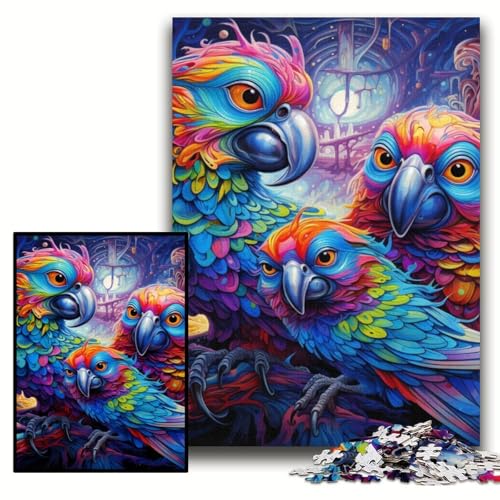 1000-teiliges Puzzle für Erwachsene, bunter Papagei, Holzpuzzle, 50x75cm, Denkspiel für Teenager und Familieninteraktion 1000-teiliges Puzzle für Erwachsene, bunter Papagei, Holzpuzzle, 50x75cm, Denkspiel für Teenager und Familieninteraktion von ZKYUBEK
