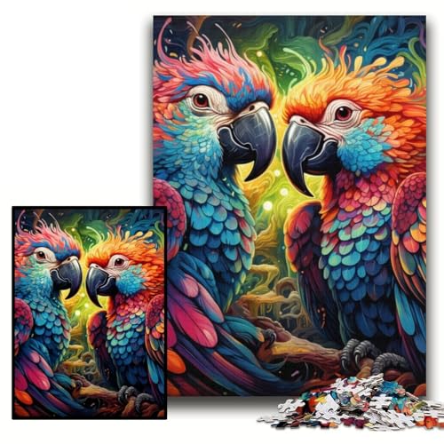 1000-teiliges Puzzle für Erwachsene, bunter Papagei, Puzzle für Erwachsene, 26x38cm, pädagogisches Denkspiel, künstlerische Heim- und Bürodekoration, ab 14 Jahren 1000-teiliges Puzzle für Erwachsene, bunter Papagei, Puzzle für Erwachsene, 26x38cm, pädagogisches Denkspiel, künstlerische Heim- und Bürodekoration, ab 14 Jahren von ZKYUBEK