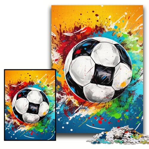 1000-teiliges Puzzle für Erwachsene, buntes Fußball-Puzzle aus Pappe, 26x38cm, Denkspiel für Teenager und Familieninteraktion 1000-teiliges Puzzle für Erwachsene, buntes Fußball-Puzzle aus Pappe, 26x38cm, Denkspiel für Teenager und Familieninteraktion von ZKYUBEK