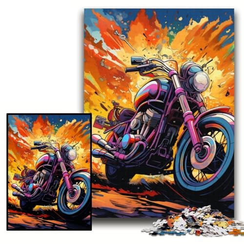 1000-teiliges Puzzle für Erwachsene, buntes Motorrad-Puzzle aus Pappe, 26x38cm, Denkspiel für Teenager und Familieninteraktion 1000-teiliges Puzzle für Erwachsene, buntes Motorrad-Puzzle aus Pappe, 26x38cm, Denkspiel für Teenager und Familieninteraktion von ZKYUBEK