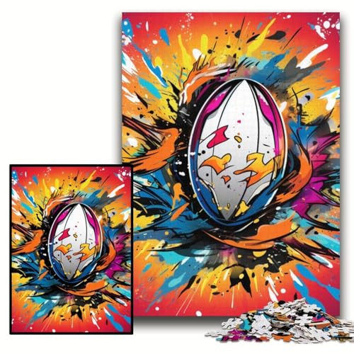 1000-teiliges Puzzle für Erwachsene, buntes Rugby-Holzpuzzle, 50x75cm, Denkspiel für Teenager und Familieninteraktion 1000-teiliges Puzzle für Erwachsene, buntes Rugby-Holzpuzzle, 50x75cm, Denkspiel für Teenager und Familieninteraktion von ZKYUBEK