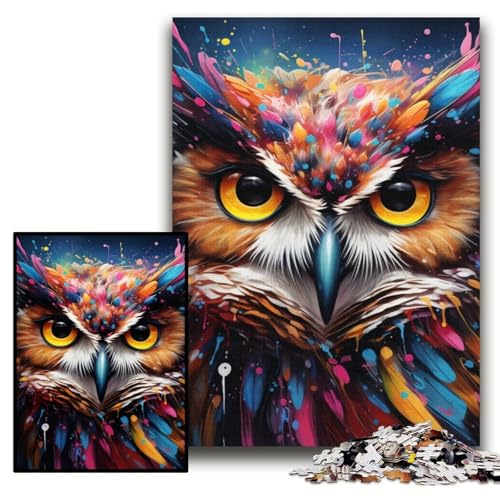 1000-teiliges Puzzle für Erwachsene, farbenfrohe Eulen-Kunst, Puzzles für Erwachsene, 50x75cm, pädagogisches Denkspiel, künstlerische Heim- und Bürodekoration, ab 14 Jahren 1000-teiliges Puzzle für Erwachsene, farbenfrohe Eulen-Kunst, Puzzles für Erwachsene, 50x75cm, pädagogisches Denkspiel, künstlerische Heim- und Bürodekoration, ab 14 Jahren von ZKYUBEK
