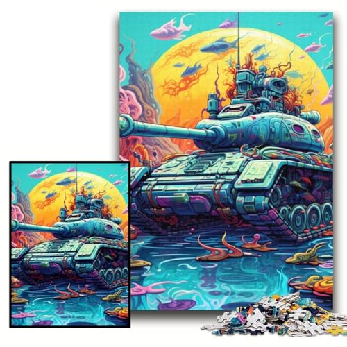 1000-teiliges Puzzle für Erwachsene, farbenfrohe Kunstpanzer-Puzzles für Erwachsene, 26x38cm, pädagogisches Denkspiel, künstlerische Heim- und Bürodekoration, ab 14 Jahren von ZKYUBEK