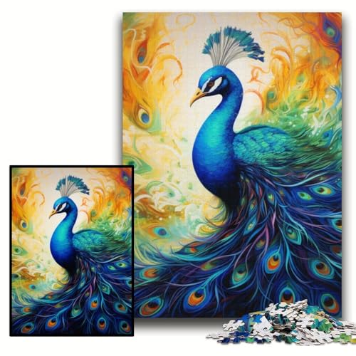 1000-teiliges Puzzle für Erwachsene, farbenfroher Kunst-Pfau, schwierige Puzzles für Erwachsene, 50x75cm, Gehirn-Herausforderung, Geschenk, pädagogische Aktivität für Teenager 1000-teiliges Puzzle für Erwachsene, farbenfroher Kunst-Pfau, schwierige Puzzles für Erwachsene, 50x75cm, Gehirn-Herausforderung, Geschenk, pädagogische Aktivität für Teenager von ZKYUBEK
