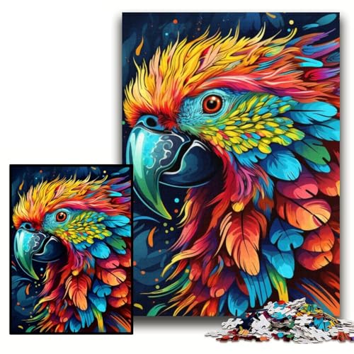 1000-teiliges Puzzle für Erwachsene, farbenfrohes Papageien-Puzzle, 26x38cm, pädagogisches Denkspiel, künstlerische Heim- und Bürodekoration, ab 14 Jahren 1000-teiliges Puzzle für Erwachsene, farbenfrohes Papageien-Puzzle, 26x38cm, pädagogisches Denkspiel, künstlerische Heim- und Bürodekoration, ab 14 Jahren von ZKYUBEK