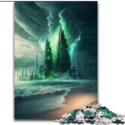 1000-teiliges Puzzle für Erwachsene, futuristisches Stadtgebäude, Holzpuzzle, Größe 50x75cm, anspruchsvolles DIY-Denkspiel, perfektes Familienspiel oder dekoratives Geschenk 1000-teiliges Puzzle für Erwachsene, futuristisches Stadtgebäude, Holzpuzzle, Größe 50x75cm, anspruchsvolles DIY-Denkspiel, perfektes Familienspiel oder dekoratives Geschenk von ZKYUBEK