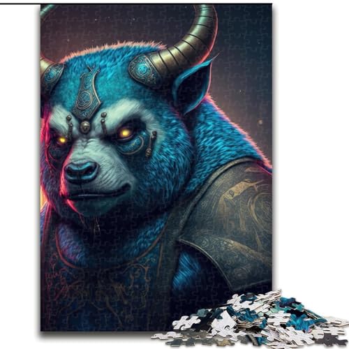 1000-teiliges Puzzle für Erwachsene, gepanzerter Bulle und Bär, Holzpuzzle, Größe 50x75cm, interaktives Familienspiel, Denksportaufgabe, Lernspielzeug 1000-teiliges Puzzle für Erwachsene, gepanzerter Bulle und Bär, Holzpuzzle, Größe 50x75cm, interaktives Familienspiel, Denksportaufgabe, Lernspielzeug von ZKYUBEK
