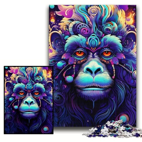 1000-teiliges Puzzle für Erwachsene, lila AFFE, Puzzles für Erwachsene, 26x38cm, pädagogisches Denkspiel, künstlerische Heim- und Bürodekoration, ab 14 Jahren 1000-teiliges Puzzle für Erwachsene, lila AFFE, Puzzles für Erwachsene, 26x38cm, pädagogisches Denkspiel, künstlerische Heim- und Bürodekoration, ab 14 Jahren von ZKYUBEK