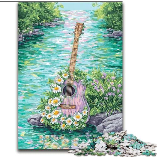 1000-teiliges Puzzle für Erwachsene, psychedelische Gitarren-Puzzles für Erwachsene, 50x75cm, für die Heimdekoration, ideales Weihnachts- und Neujahrsgeschenk für Teenager 1000-teiliges Puzzle für Erwachsene, psychedelische Gitarren-Puzzles für Erwachsene, 50x75cm, für die Heimdekoration, ideales Weihnachts- und Neujahrsgeschenk für Teenager von ZKYUBEK