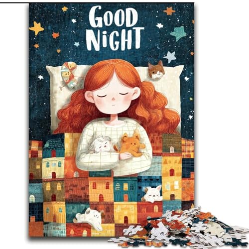 1000-teiliges Puzzle für Erwachsene, schlafendes Mädchen, Holzpuzzle für Erwachsene, einzigartige DIY-Heimdekoration, Geschenkidee, 26x38cm 1000-teiliges Puzzle für Erwachsene, schlafendes Mädchen, Holzpuzzle für Erwachsene, einzigartige DIY-Heimdekoration, Geschenkidee, 26x38cm von ZKYUBEK