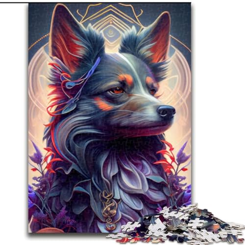 1000-teiliges Puzzle für Erwachsene, schöner bunter Hund, unmögliches Puzzle für Erwachsene, Größe 50x75cm, anspruchsvolles DIY-Denkspiel, perfektes Familienspiel oder dekoratives Geschenk von ZKYUBEK