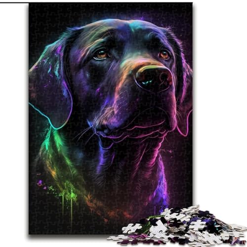 1000-teiliges Puzzle für Erwachsene, schwarzer Labrador, Holzpuzzle, Größe 50x75cm, interaktives Familienspiel, Denksportaufgabe, Lernspielzeug 1000-teiliges Puzzle für Erwachsene, schwarzer Labrador, Holzpuzzle, Größe 50x75cm, interaktives Familienspiel, Denksportaufgabe, Lernspielzeug von ZKYUBEK
