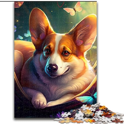 1000-teiliges Puzzle für Erwachsene, wunderschönes Corgi-Puzzle, anspruchsvolle Puzzles, Größe 50x75cm, interaktives Familienspiel, Denksportaufgabe, Lernspielzeug von ZKYUBEK
