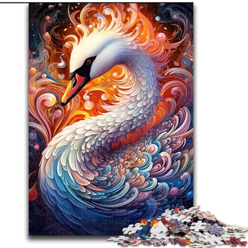 1000-teiliges Puzzle für Erwachsene „Bunte Schwäne“ aus Holz, Größe 50x75cm, Denksportaufgabe, Spiel für Erwachsene, interaktive Aktivität für die Familie 1000-teiliges Puzzle für Erwachsene „Bunte Schwäne“ aus Holz, Größe 50x75cm, Denksportaufgabe, Spiel für Erwachsene, interaktive Aktivität für die Familie von ZKYUBEK