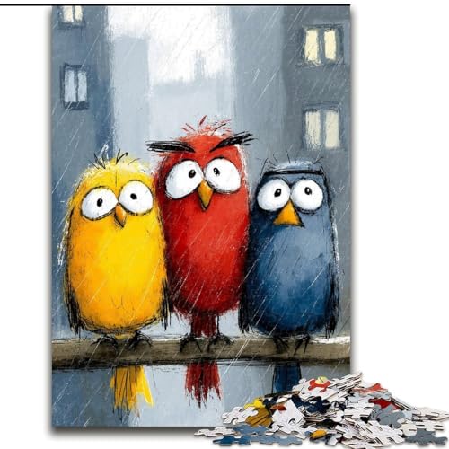 1000-teiliges Puzzle für Erwachsene „DREI Vögel“, Puzzle für Erwachsene, 50x75cm, Geburtstagsgeschenkidee, anspruchsvolles Denkspiel 1000-teiliges Puzzle für Erwachsene „DREI Vögel“, Puzzle für Erwachsene, 50x75cm, Geburtstagsgeschenkidee, anspruchsvolles Denkspiel von ZKYUBEK