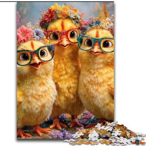1000-teiliges Puzzle für Erwachsene „DREI kleine Hühner“, Puzzle für Erwachsene, 50x75cm, anspruchsvolles Denkspiel für Teenager, Spaß für den Spieleabend mit der Familie 1000-teiliges Puzzle für Erwachsene „DREI kleine Hühner“, Puzzle für Erwachsene, 50x75cm, anspruchsvolles Denkspiel für Teenager, Spaß für den Spieleabend mit der Familie von ZKYUBEK