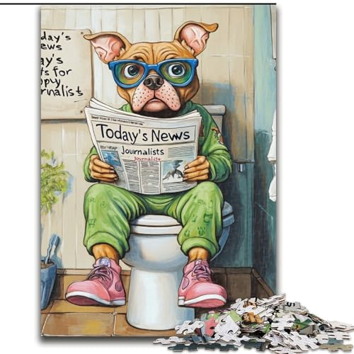 1000-teiliges Puzzle für Erwachsene „Staffordshire Bull Go Toilet“, Unmögliches Puzzle für Erwachsene, Größe 50x75cm, Herausforderndes Denkspiel für Teenager, Spaß für den Familienspieleabend 1000-teiliges Puzzle für Erwachsene „Staffordshire Bull Go Toilet“, Unmögliches Puzzle für Erwachsene, Größe 50x75cm, Herausforderndes Denkspiel für Teenager, Spaß für den Familienspieleabend von ZKYUBEK