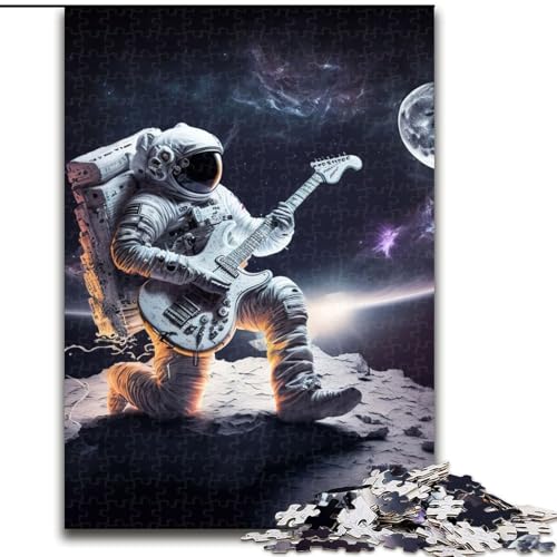 1000-teiliges Puzzle für Erwachsene Astronaut spielt Gitarre, Papppuzzle für Erwachsene, Größe 26x38cm, entspannende Unterhaltung, Heimdekoration 1000-teiliges Puzzle für Erwachsene Astronaut spielt Gitarre, Papppuzzle für Erwachsene, Größe 26x38cm, entspannende Unterhaltung, Heimdekoration von ZKYUBEK