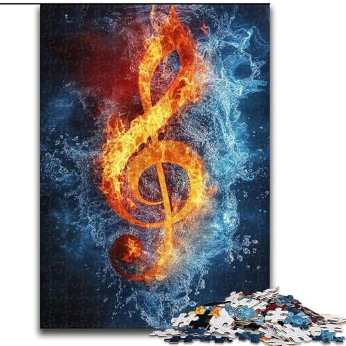 1000-teiliges Puzzle für Erwachsene mit Musiksymbolen, 26x38cm, Eltern, Partner, Freunde – ab 14 Jahren von ZKYUBEK