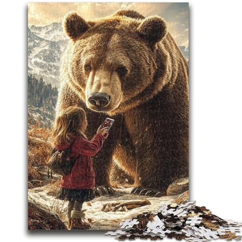 1000-teiliges Puzzle für Erwachsene und Jugendliche, Braunbär und kleines Mädchen, anspruchsvolles Spiel und Familienspiel, EIN Kunstwerk für 14-Jährige, 26x38cm 1000-teiliges Puzzle für Erwachsene und Jugendliche, Braunbär und kleines Mädchen, anspruchsvolles Spiel und Familienspiel, EIN Kunstwerk für 14-Jährige, 26x38cm von ZKYUBEK