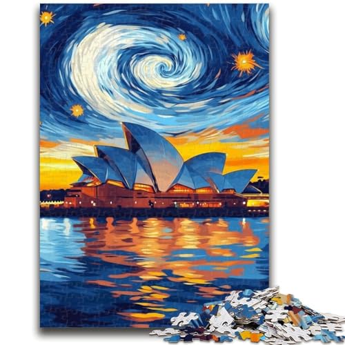 1000-teiliges Puzzle für Erwachsene und Jugendliche, Nachthimmel des Sydney Opera House, geeignet für Personen ab 14 Jahren, Lernspiele, Wichtelgeschenke, 50x75cm 1000-teiliges Puzzle für Erwachsene und Jugendliche, Nachthimmel des Sydney Opera House, geeignet für Personen ab 14 Jahren, Lernspiele, Wichtelgeschenke, 50x75cm von ZKYUBEK