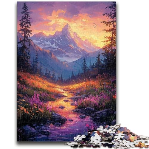1000-teiliges Puzzle für Erwachsene und Jugendliche, Ölgemälde auf den Bergen, anspruchsvolles Spiel und Familienspiel, EIN Kunstwerk für 14-Jährige, 26x38cm von ZKYUBEK