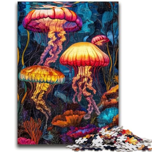 1000-teiliges Puzzle für Erwachsene und Jugendliche, Quallen-Ölgemälde, Spielzeug, Lernspiele, Stressabbau, einzigartige Heimdekoration und Geschenke, 50x75cm 1000-teiliges Puzzle für Erwachsene und Jugendliche, Quallen-Ölgemälde, Spielzeug, Lernspiele, Stressabbau, einzigartige Heimdekoration und Geschenke, 50x75cm von ZKYUBEK