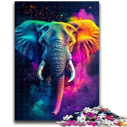 1000-teiliges Puzzle für Erwachsene und Jugendliche, Regenbogenelefant, Lernspiele, Heimdekoration, geeignet für die Schreibtischdekoration, 50x75cm 1000-teiliges Puzzle für Erwachsene und Jugendliche, Regenbogenelefant, Lernspiele, Heimdekoration, geeignet für die Schreibtischdekoration, 50x75cm von ZKYUBEK