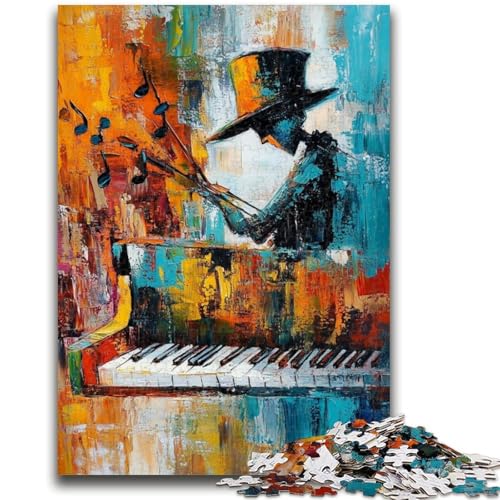1000-teiliges Puzzle für Erwachsene und Jugendliche, die Klavier Spielen, Ölgemälde, dekomprimierendes intellektuelles Lernspielzeug, ganze Familie, 26x38cm 1000-teiliges Puzzle für Erwachsene und Jugendliche, die Klavier Spielen, Ölgemälde, dekomprimierendes intellektuelles Lernspielzeug, ganze Familie, 26x38cm von ZKYUBEK